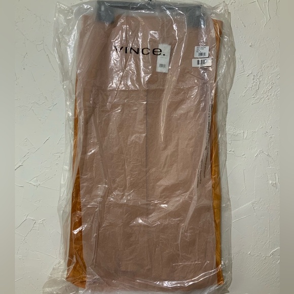 NWT Vince Plus Size Elegant Side Slit Gold Sap Women's Midi Skirt Sz 1X - Picture 5 of 5